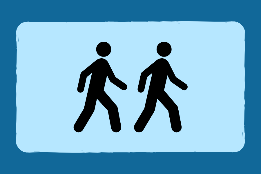 Image Card of two people walking