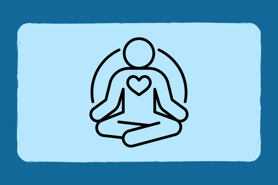 A person practicing mindfulness